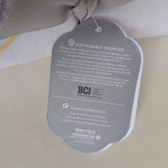 Pottery Barn Kids Rainbow Tassel Muslin Baby Blanket NWT - Picture 14 of 15